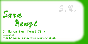 sara menzl business card